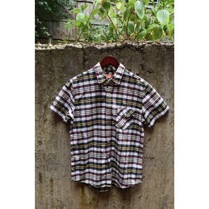 J. Press for Urban Outfitters Plaid Short Sleeve Button-Up Shirt - Size M